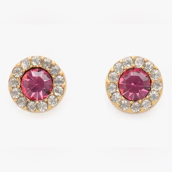 Kate Spade Gem Pave Halo Studs NWT - Picture 1 of 3